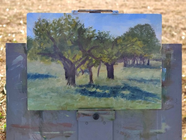 Apple trees painting